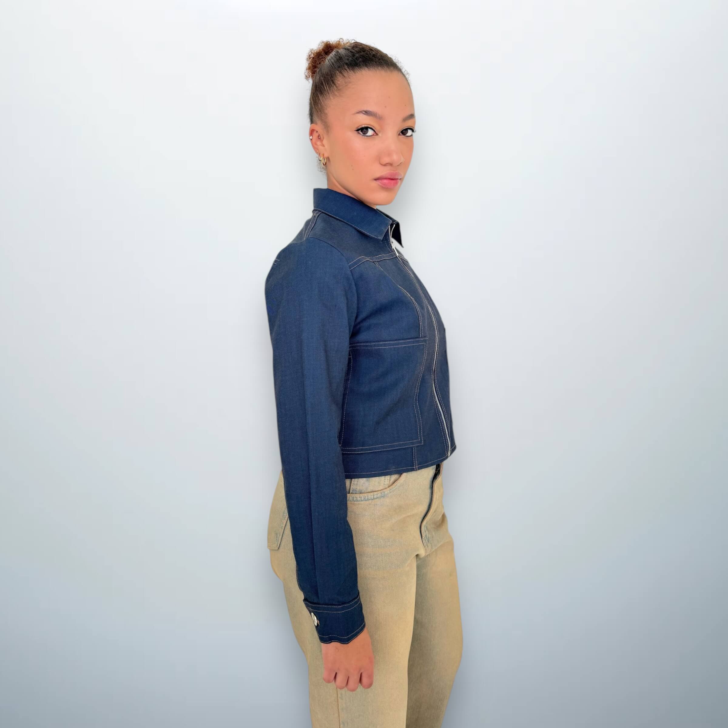 Denim Zip-Up Jacket