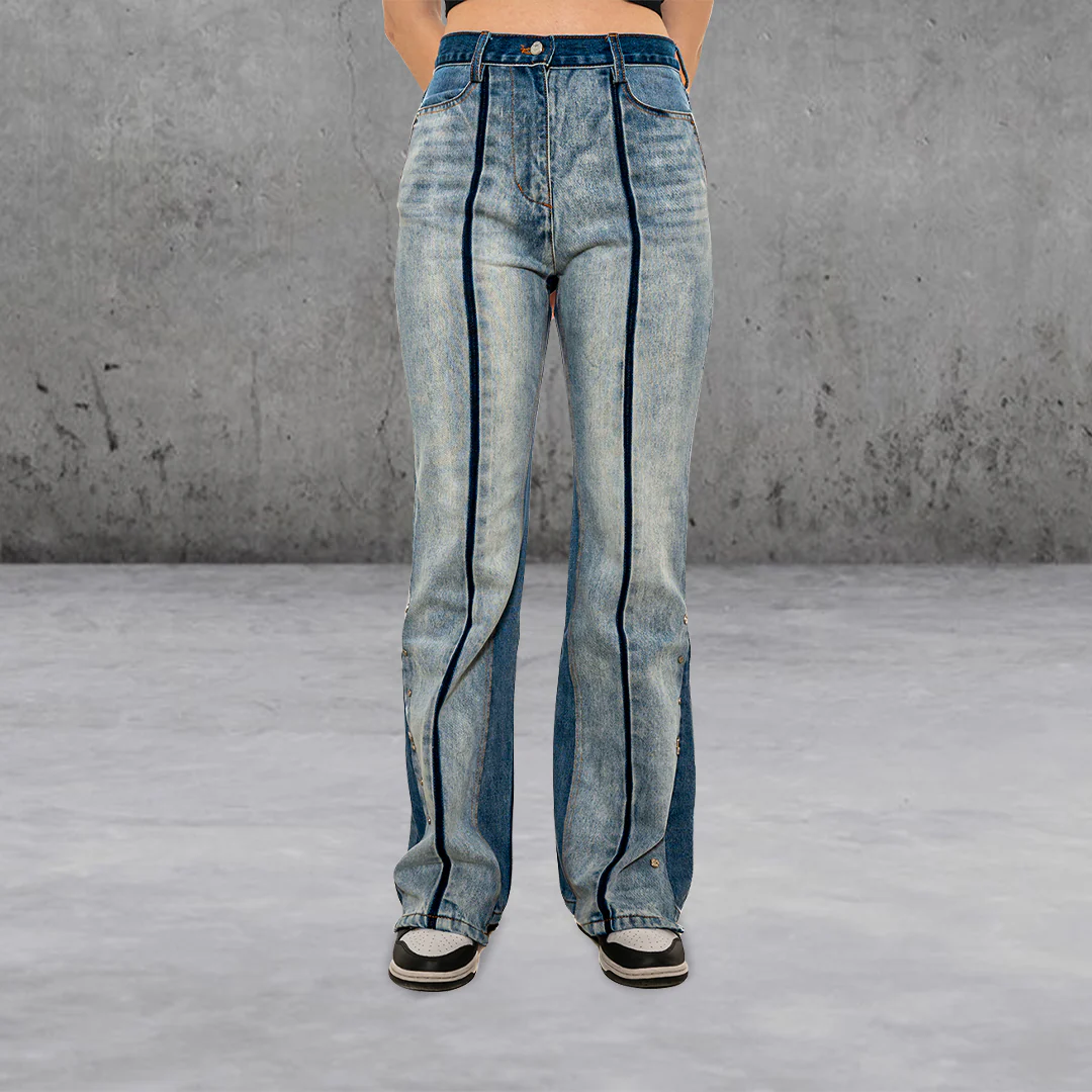 Woman Panelled Faded Vintage Jeans by C2H4
