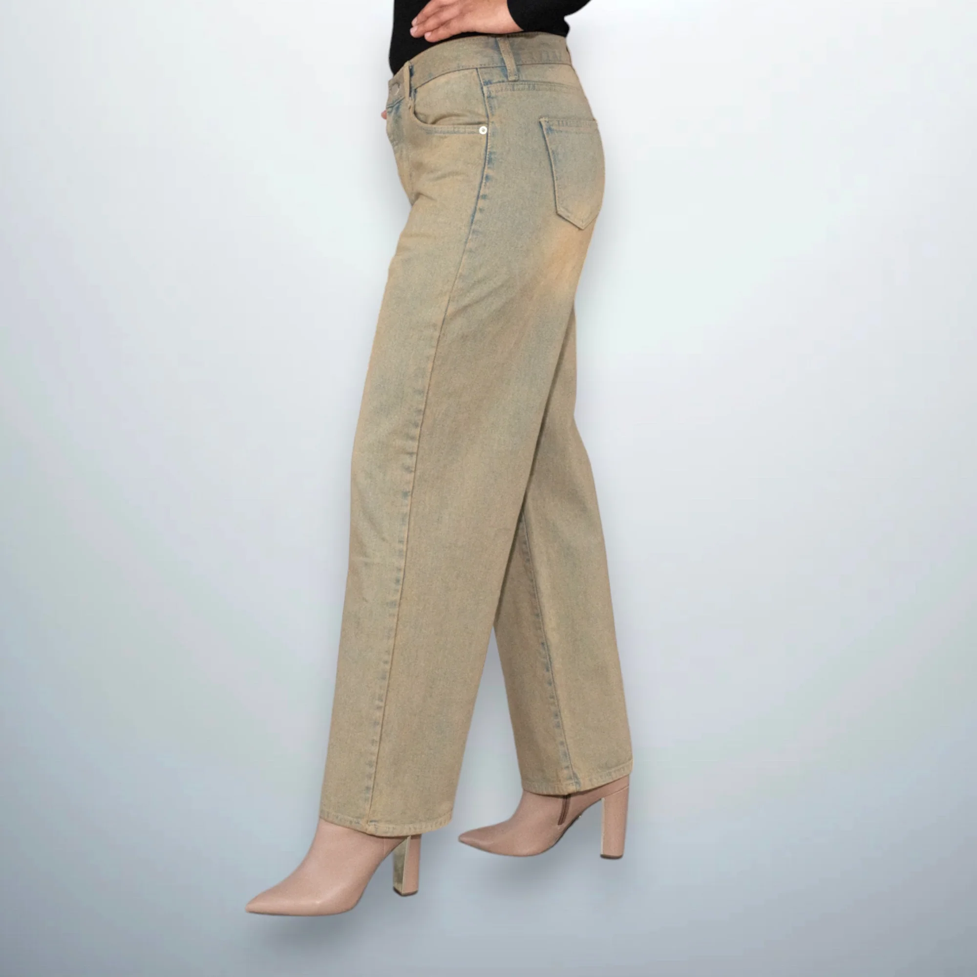 Beige Washed Denim