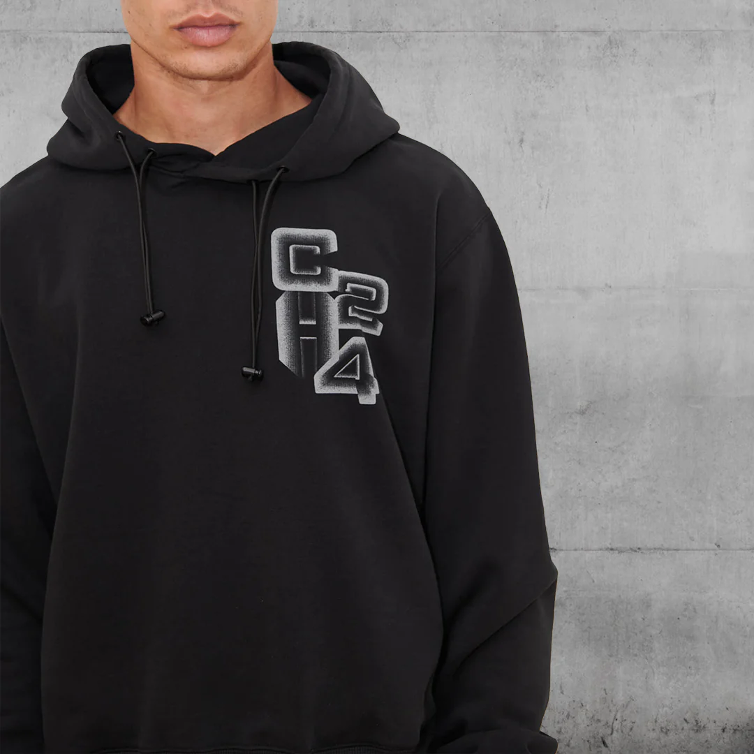 “SPACE RATE“ LOGO PRINT HOODIE (UNISEX) by C2H4