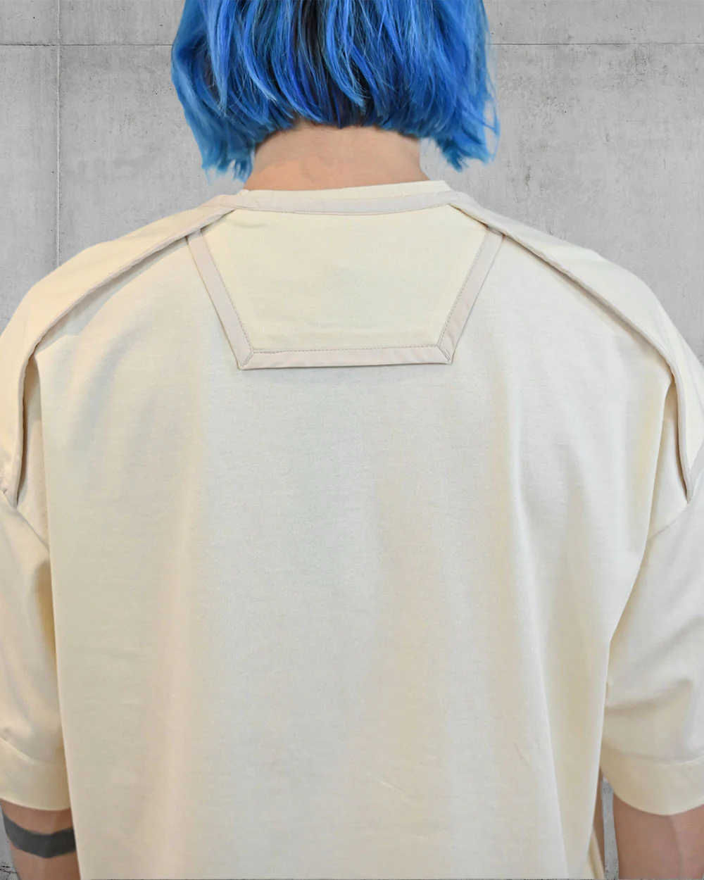 Piping Knit Collar Half Sleeve T-Shirt Juun.J