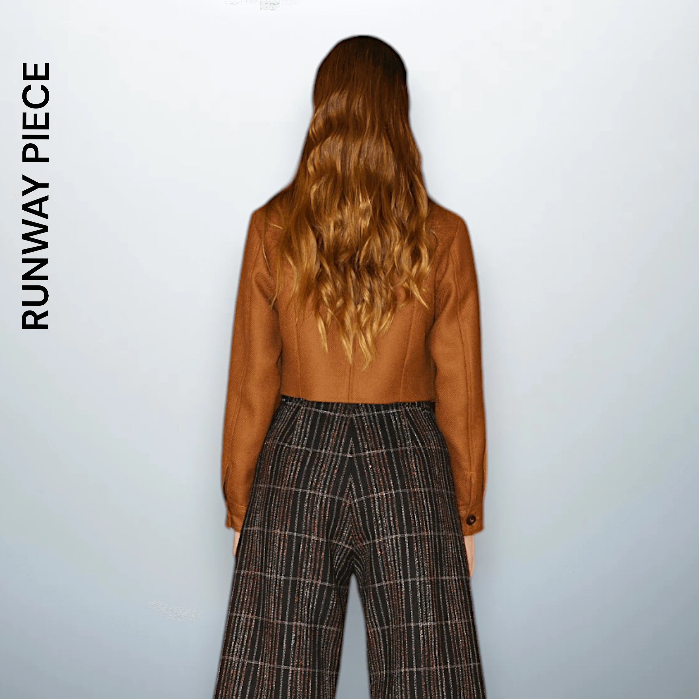Cropped Camel Wool Zip-Up Jacket