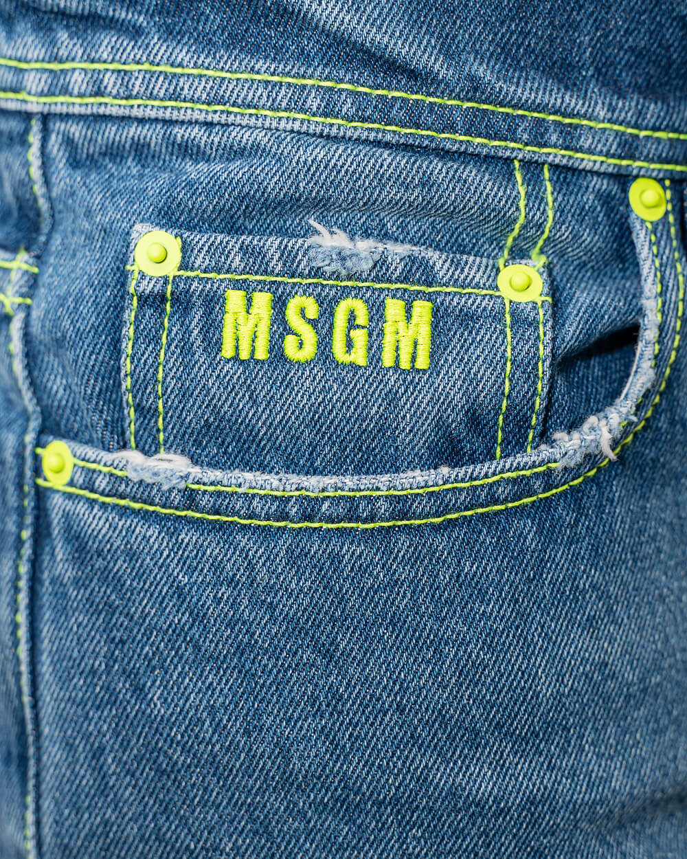 Denim Pants Yellow stitch By MSGM