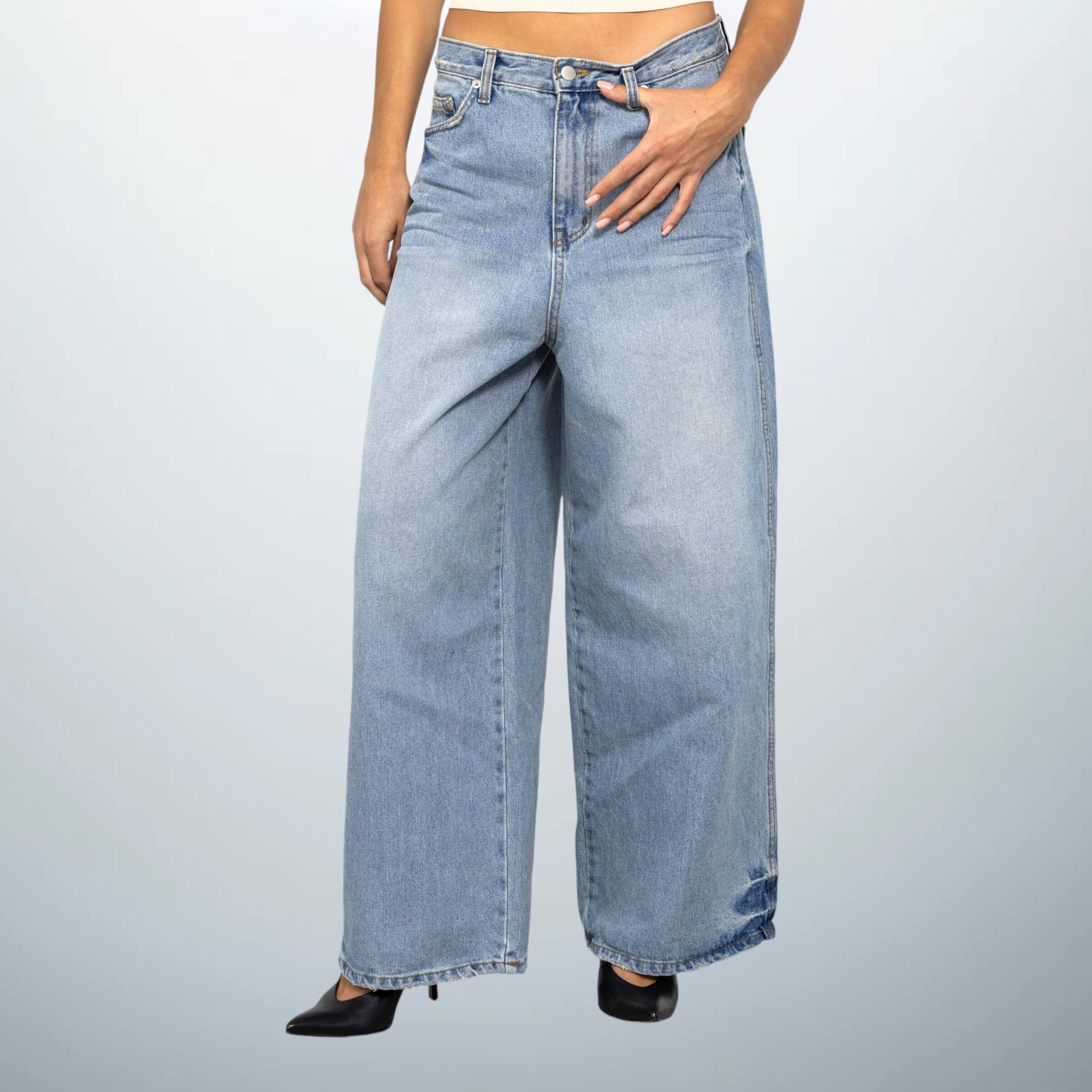 Wide Denim Pants