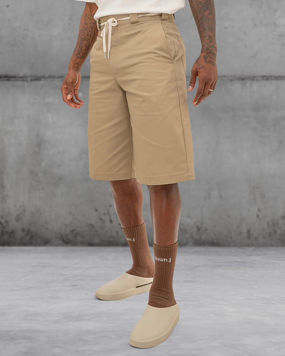 Le Short Twill Beige Drole de Monsieur