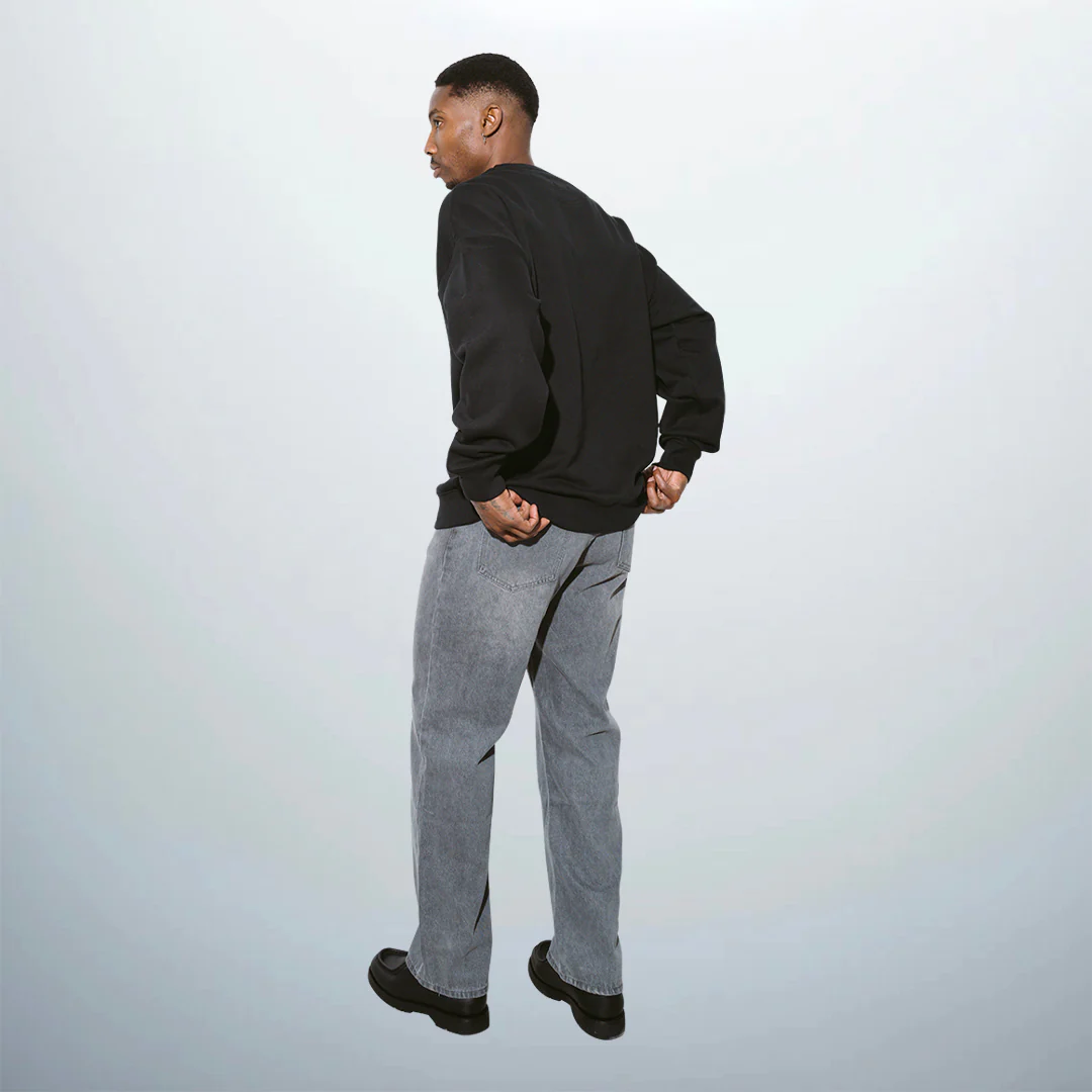 Straight Leg Denim Pants