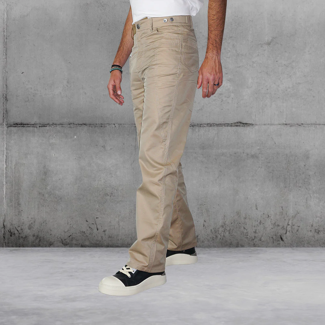 Khaki Paneled Trousers