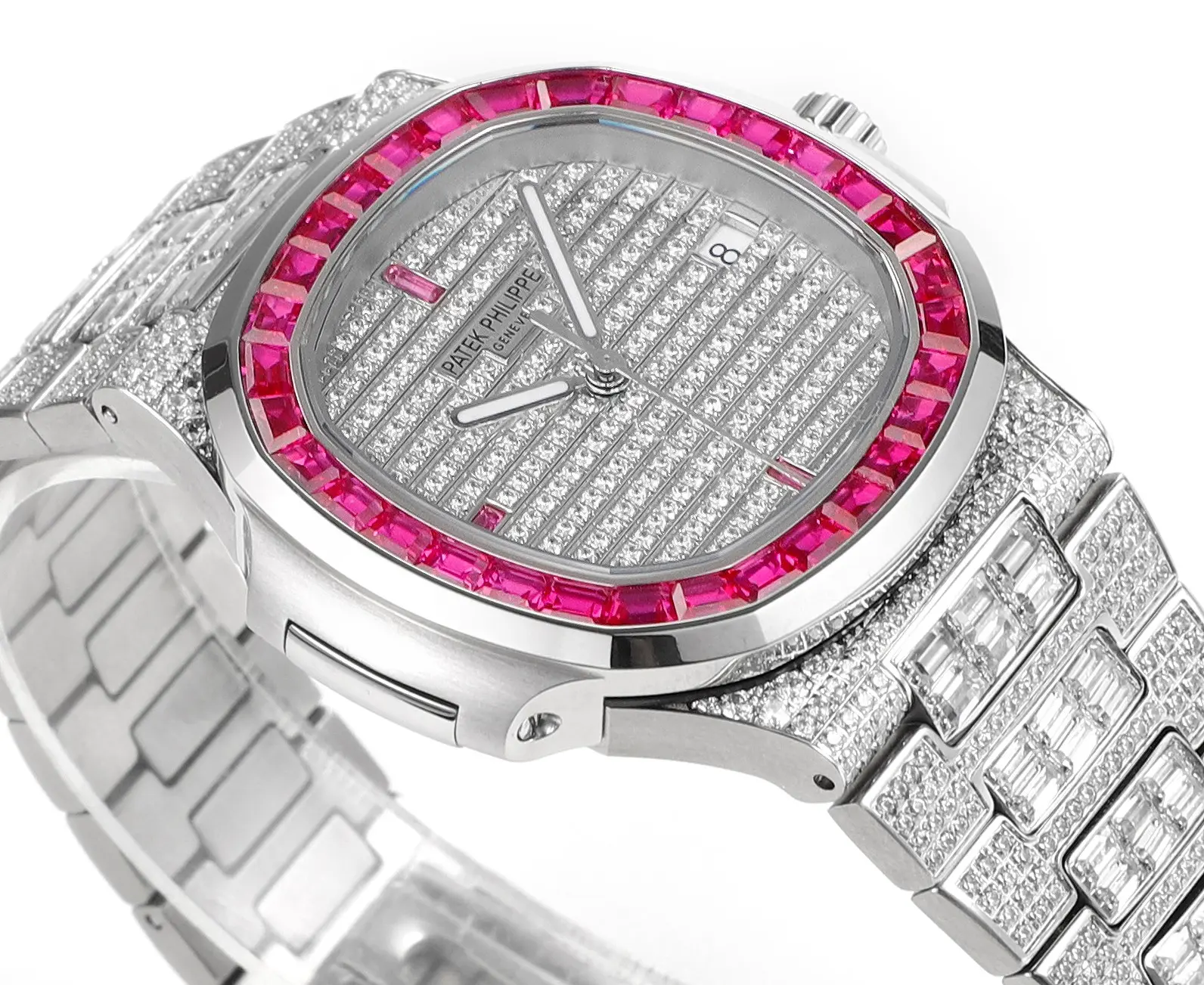 Patek Philippe White Gold Ruby Nautilus Watch