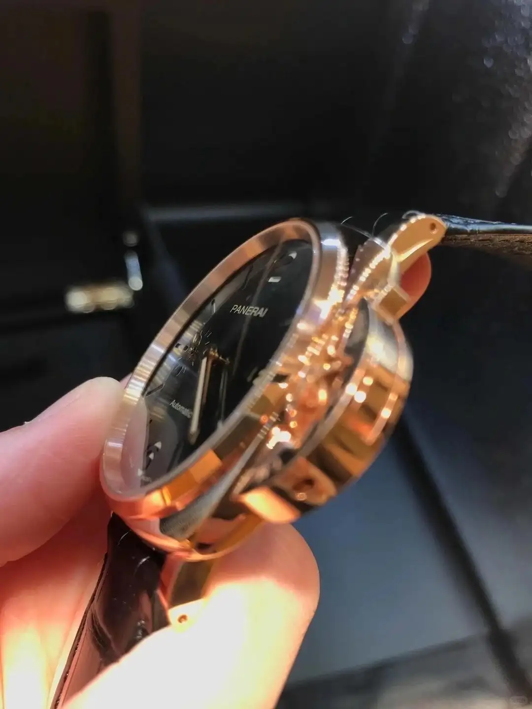 Panerai Luminor Due Men Automatic Black Alligator Watch PAM01029