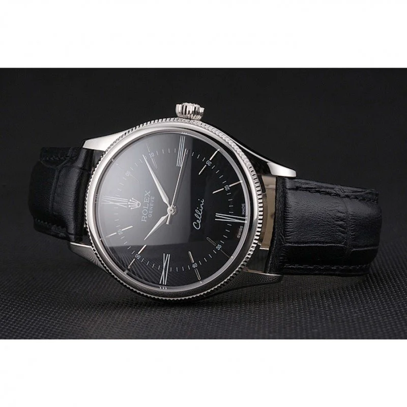 Superclone Rolex Cellini 38mm Black Dial REP016804