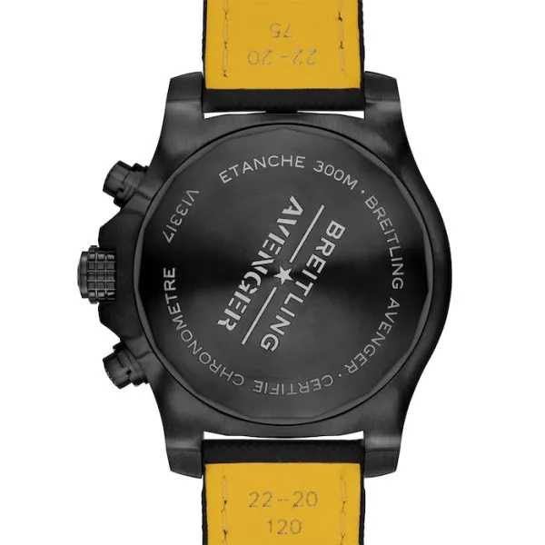 Breitling Avenger Men Automatic Black Leather Watch V13317101B1X2