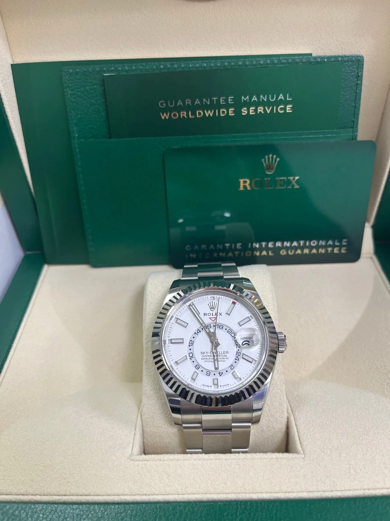 Superclone Rolex Sky-Dweller 42 mm Intense white Dial 336934