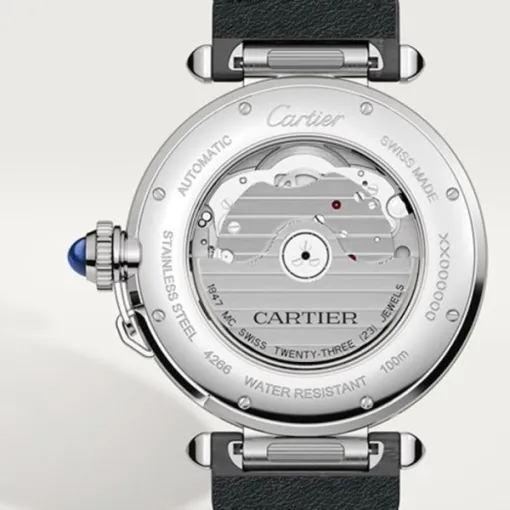 Cartier Pasha de Cartier Men Automatic Silver Alligator Watch WSPA0010