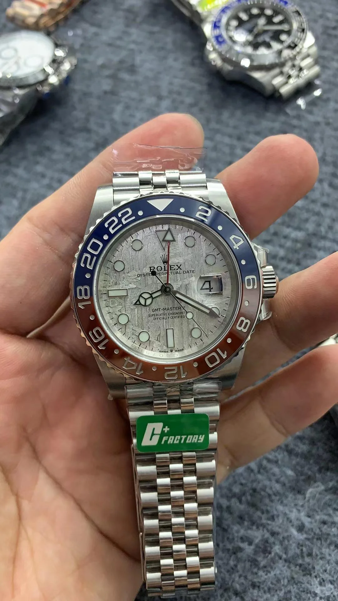 Superclone Rolex GMT-Master II Meteorite Dial 126719BLRO  Superman  Oyster
