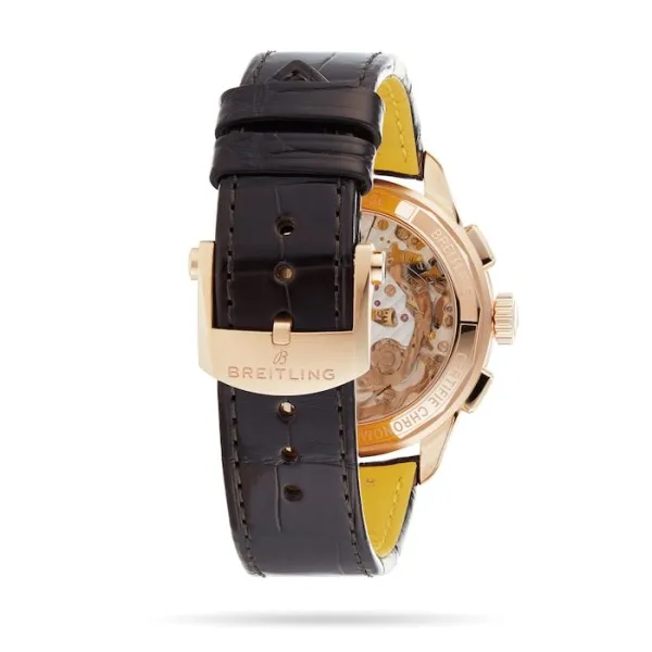 Breitling Premier Men Silver Alligator Watch RB0930371G1P1