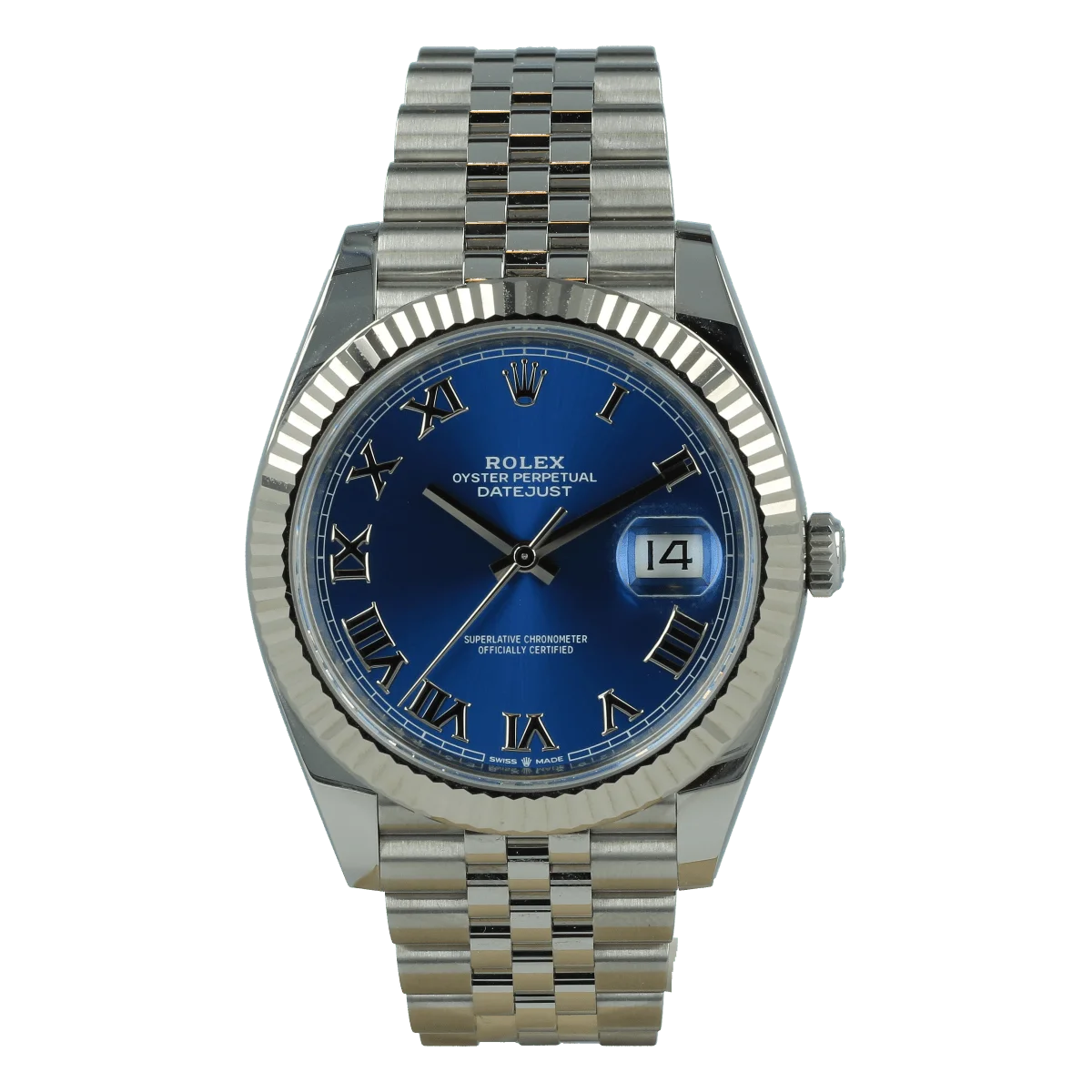 Rolex Datejust 41mm Blue Dial 126334 Jubilee Roman Dials