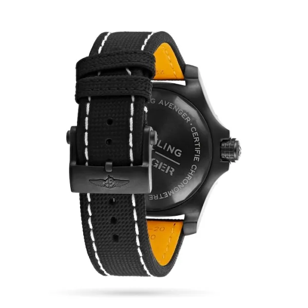 Breitling Avenger Men Automatic Black Leather Watch V17319101B1X2