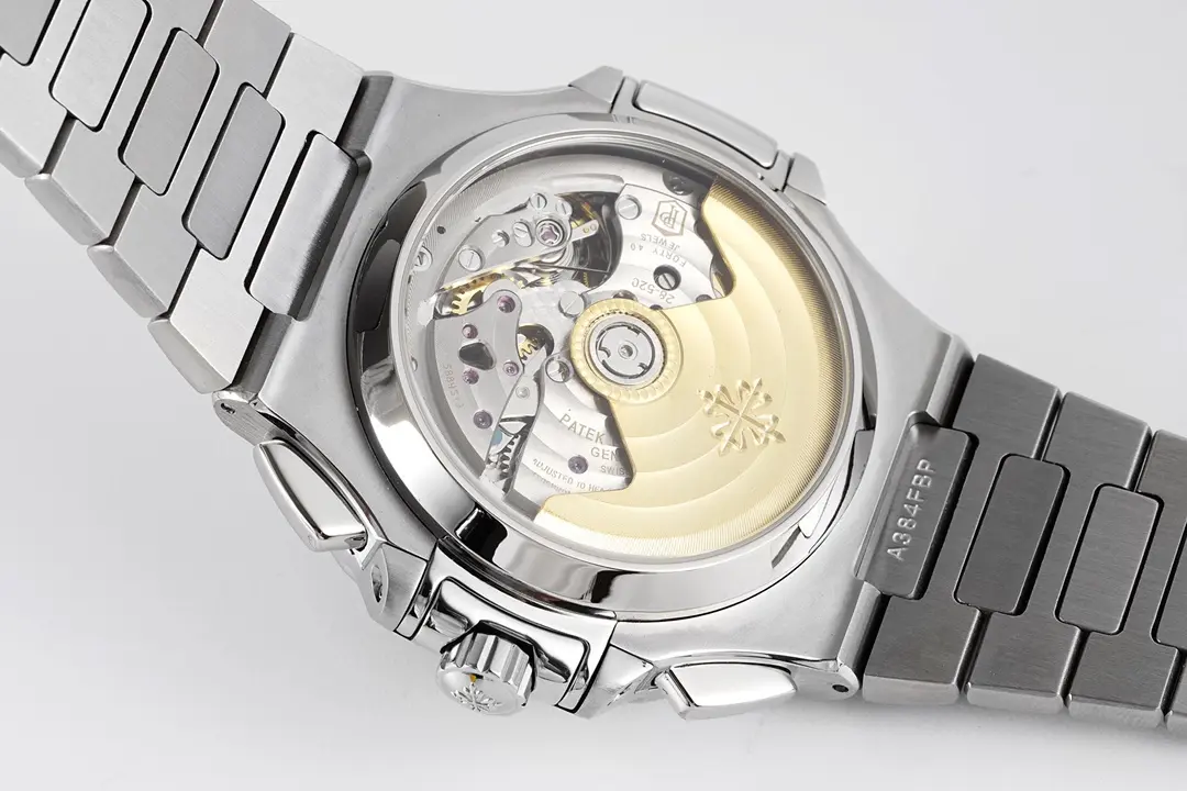 Patek Philippe Silver Nautilus Chronograph Watch