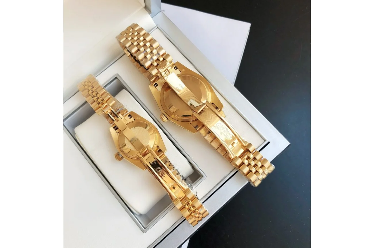 Couple Watches Rolex Datejust 36/28mm RG/RG Jub Gold/Dial