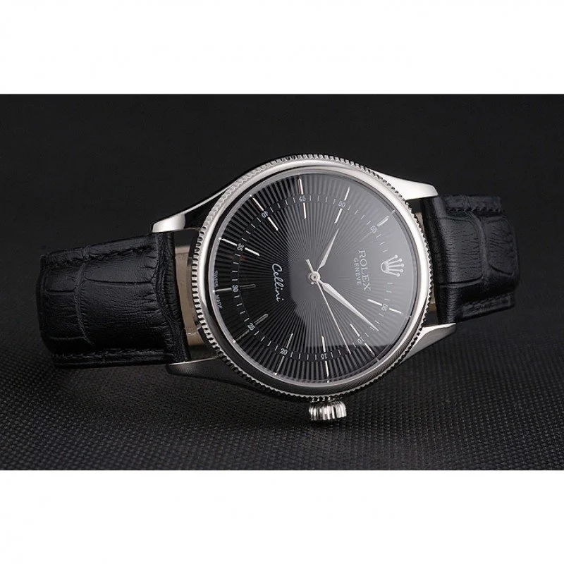 Superclone Rolex Cellini 38mm Black Dial REP016809