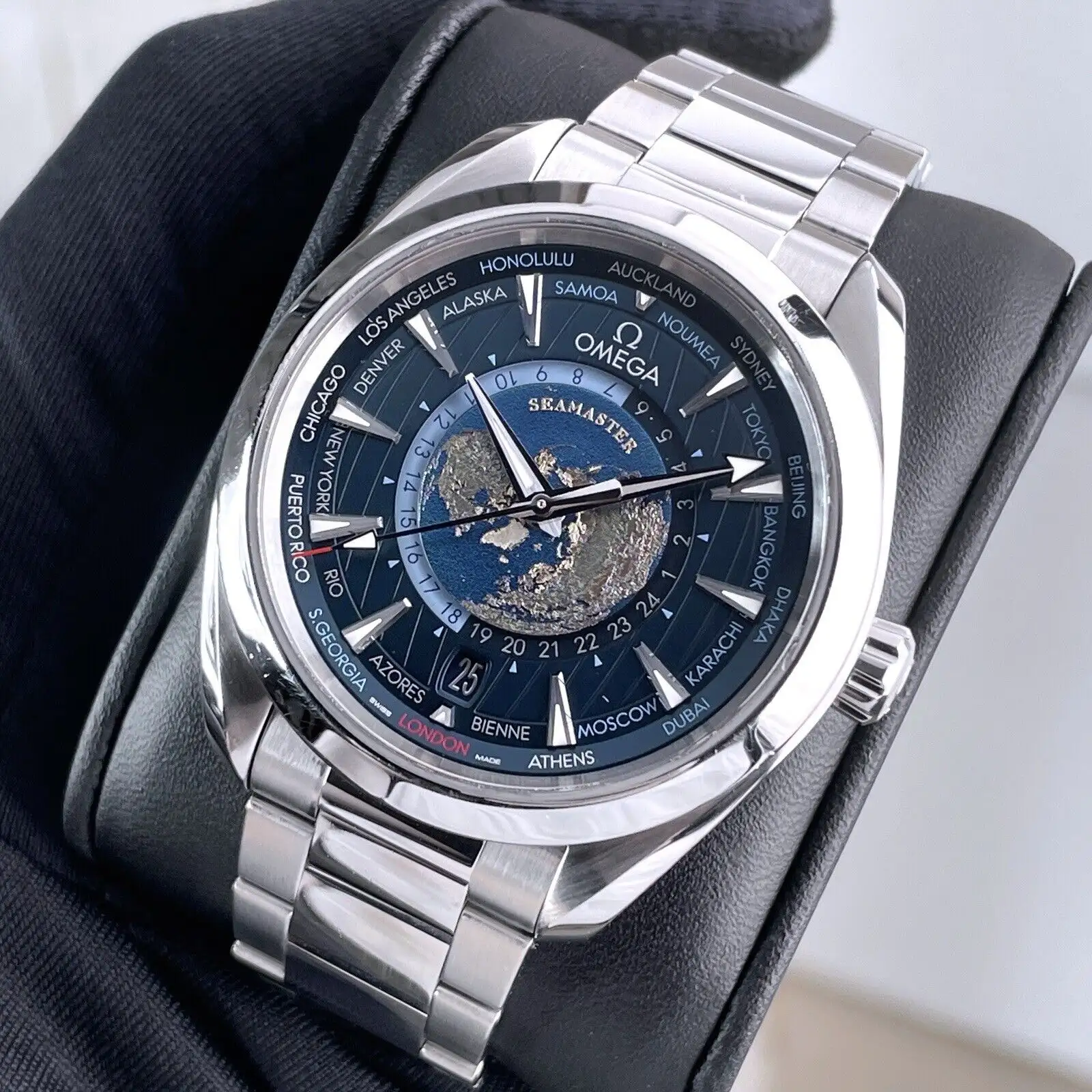 Omega Seamaster Aqua Terra Men Automatic Blue Stainless Steel Watch O22010432203001