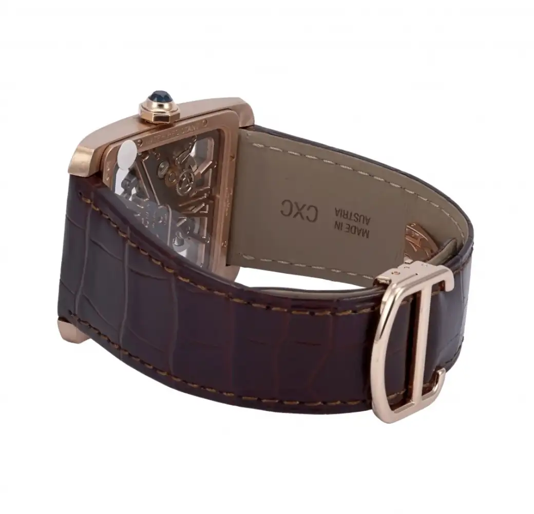 Cartier Tank MC Men Automatic Leather Watch W5310040