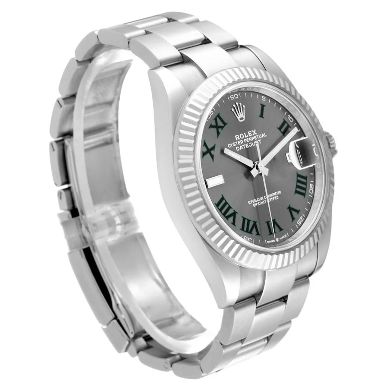 Superclone Rolex Datejust 41mm Rhodium Dial 126334  Wimbledon  Flutted / Oyster