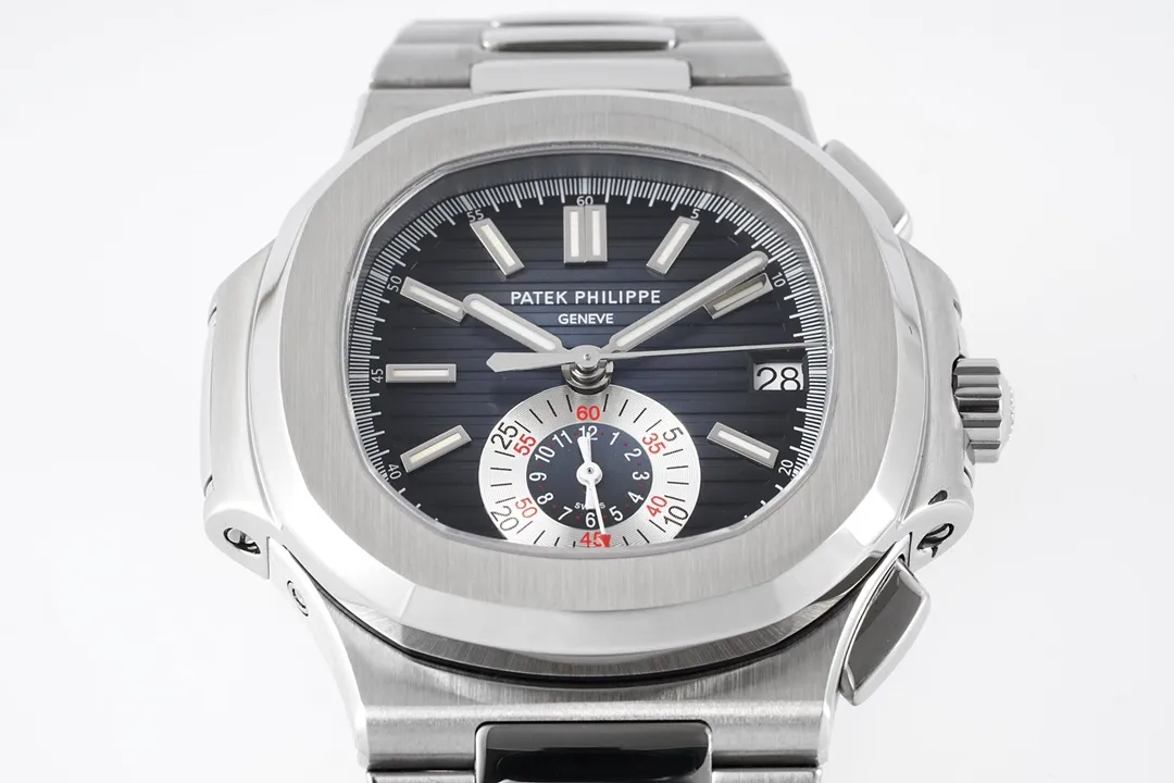 Patek Philippe 5980 Silver Chronograph Watch