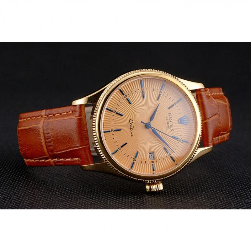 Superclone Rolex Cellini 38mm Gold Dial REP016797