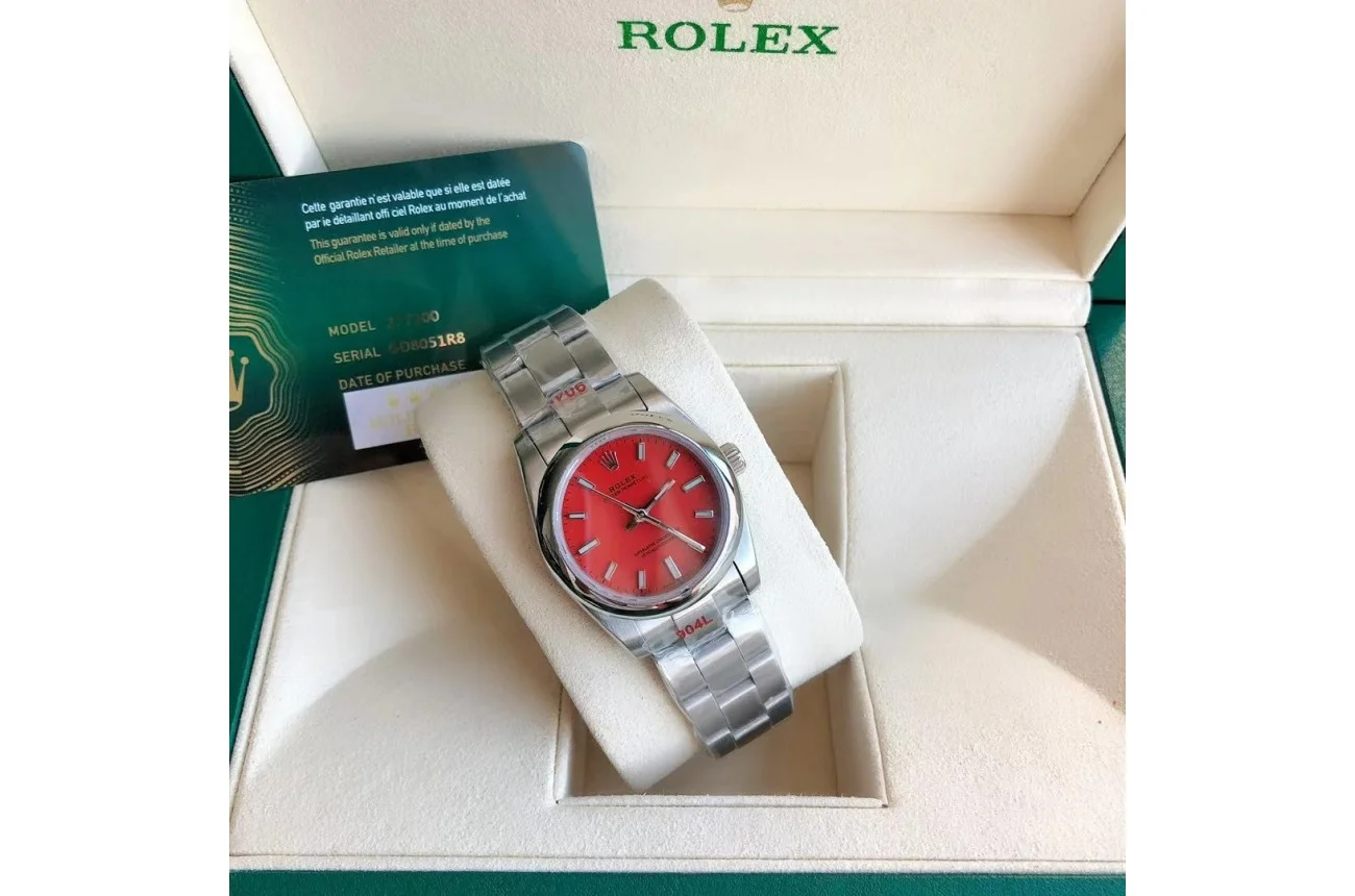 Couple Watches Rolex Oyster Perpetual 31/41mm SS/SS Red/Stk