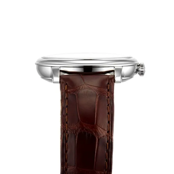 Omega De Ville Men Automatic Silver Leather Watch O42413402002002