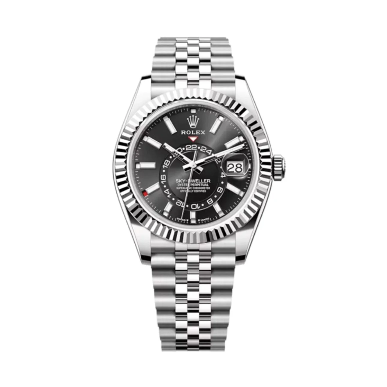 Superclone Rolex Sky-Dweller 42 mm Bright black Dial 336934 Jubilee