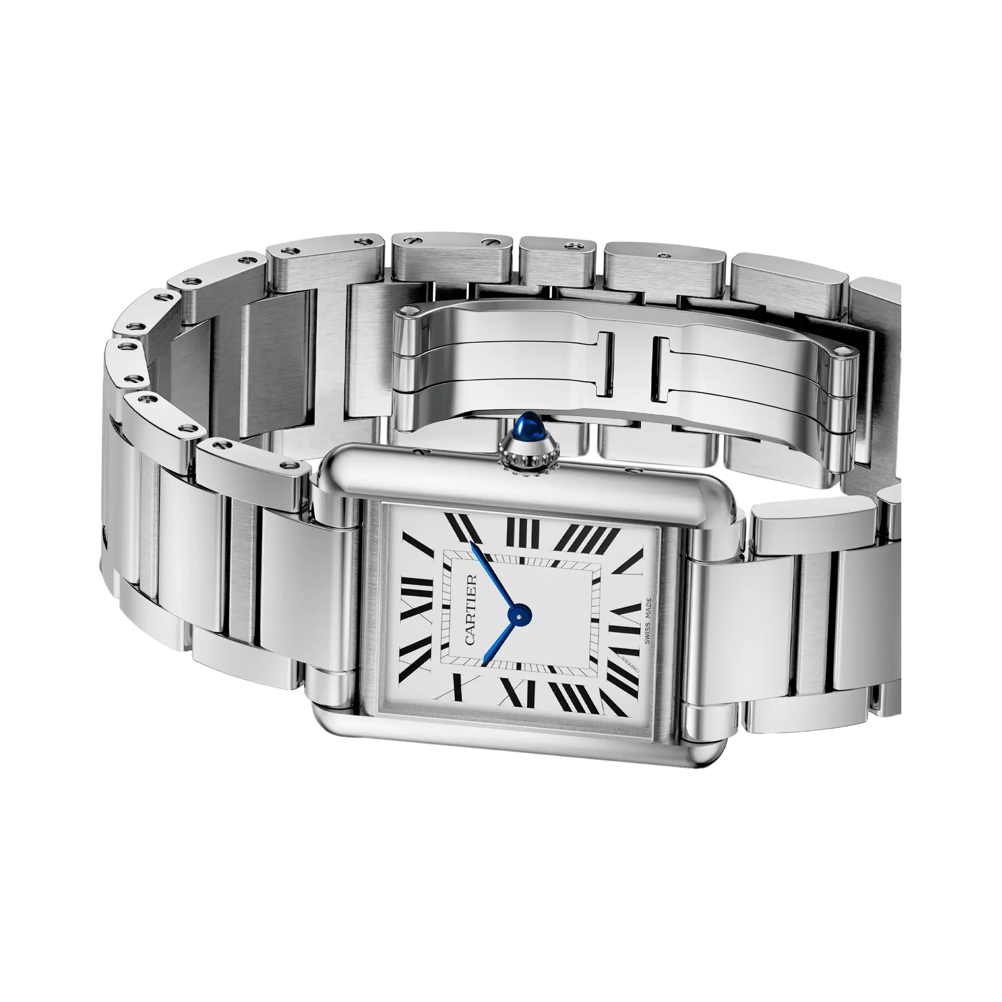 Cartier Tank Must 34 mm Women Quartz Silver Stainless Steel Watch WSTA0052