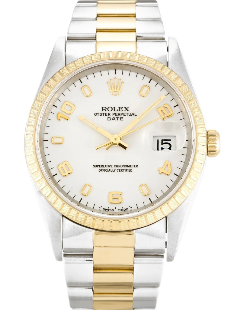 Rolex Oyster Perpetual Date 34mm White Dial 15223