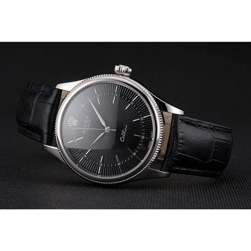 Superclone Rolex Cellini 38mm Black Dial REP016809