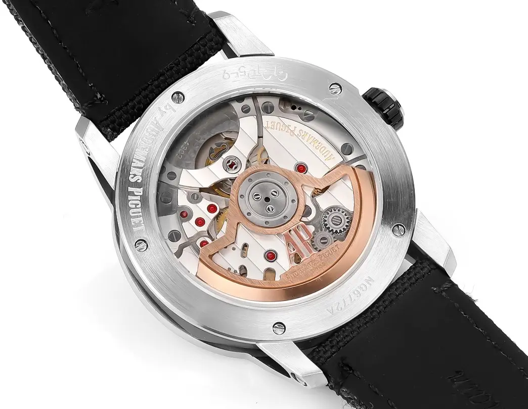 watch Audemars Pigeut CODE 11.59 Smoke Grey Dial Stainless Steel Case Black Fabric Strap Automatic Watch 41mm