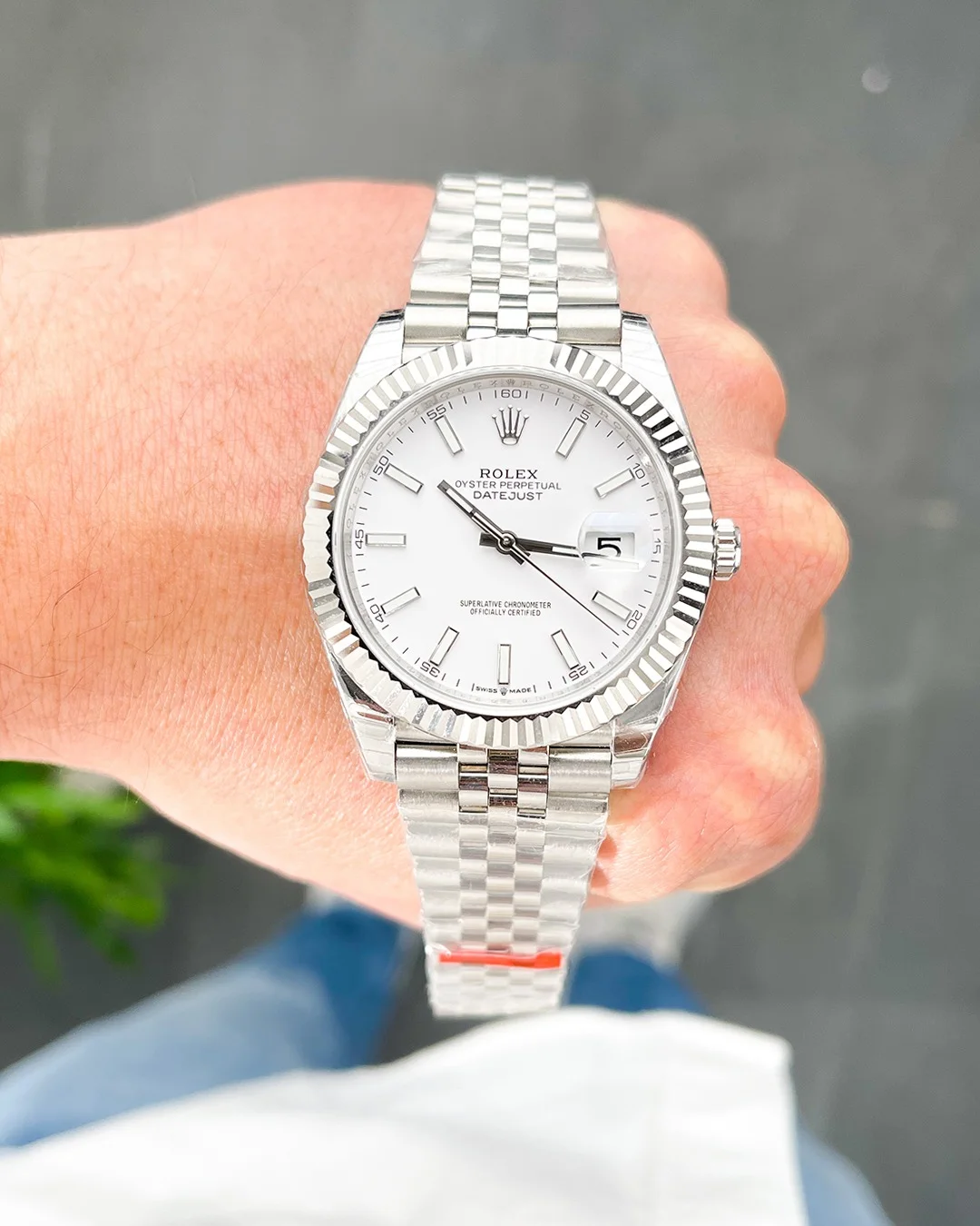 Rolex Datejust 41mm White Dial 126334 Jubilee Flutted
