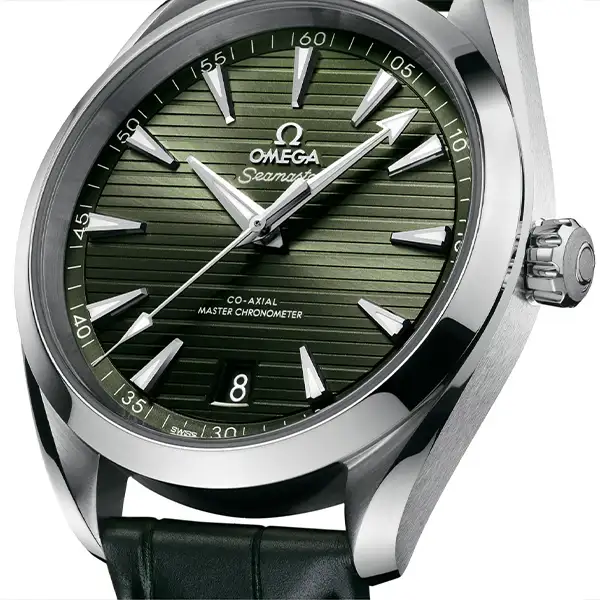 Omega Seamaster Aqua Terra Men Automatic Green Leather Watch O22013412110001