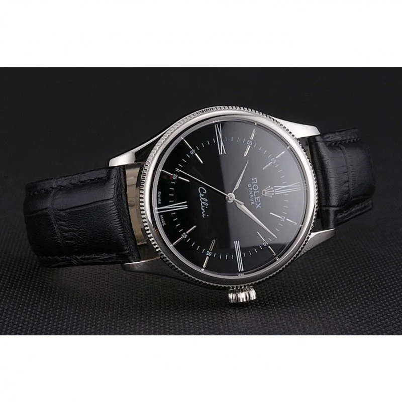 Superclone Rolex Cellini 38mm Black Dial REP016804
