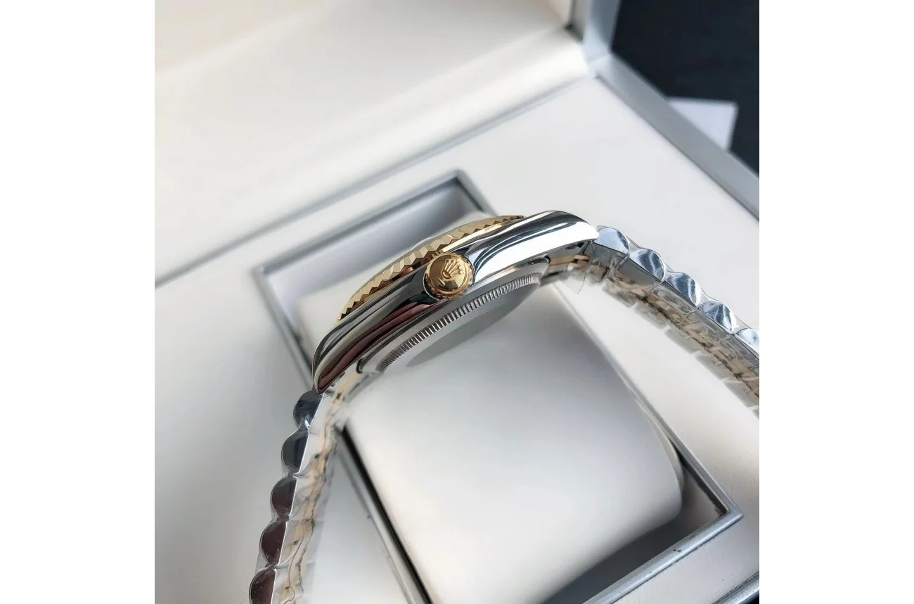 Couple Watches Rolex Datejust 36/28mm RG/SS Jub Green/Dial