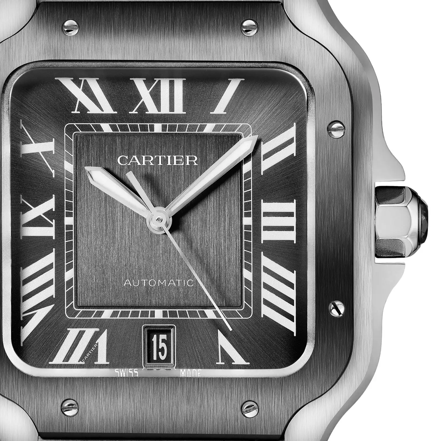 Cartier Santos de Cartier Men Automatic Grey Stainless Steel Watch WSSA0037