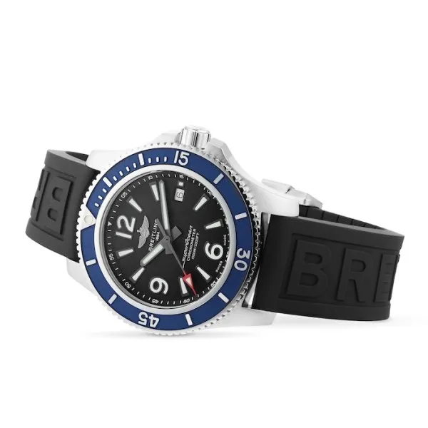Breitling Superocean Men Automatic Black Rubber Watch A173678A1B1S1