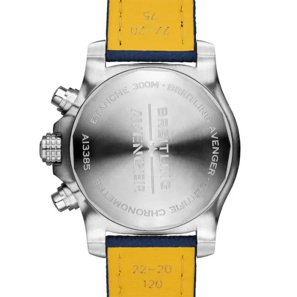 Breitling Avenger Men Automatic Blue Leather Watch A13385101C1X2