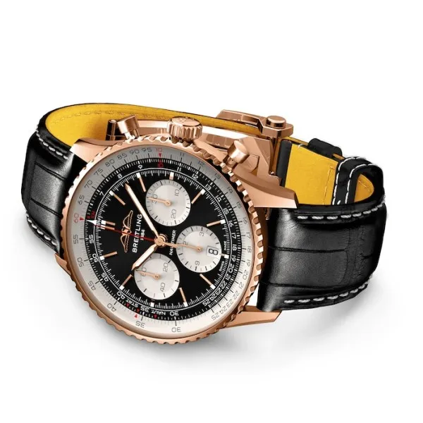 Breitling Navitimer Men Automatic Black Alligator Watch RB0138211B1P1