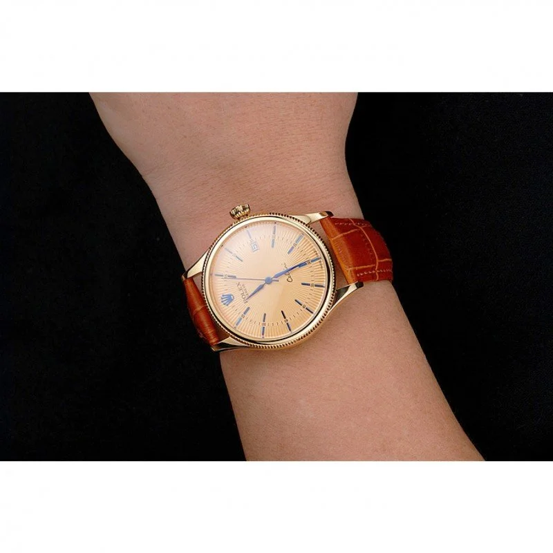 Superclone Rolex Cellini 38mm Gold Dial REP016797