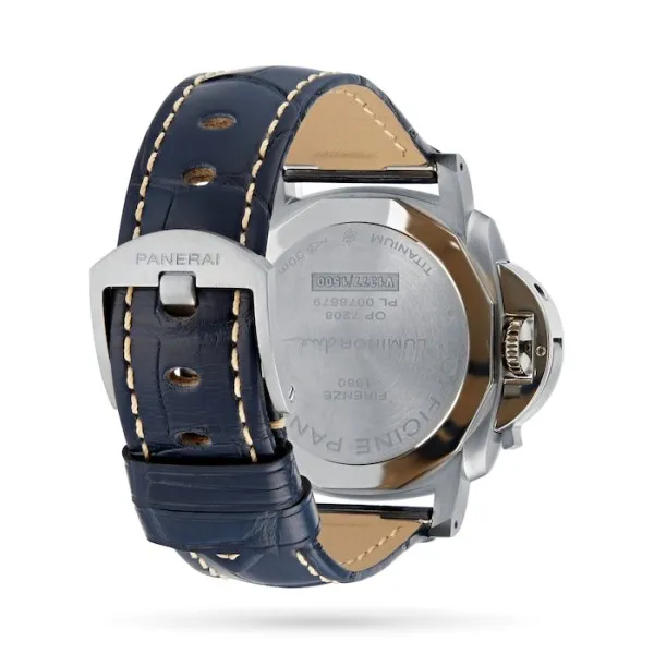 Panerai Luminor Due Men Automatic Blue Alligator Watch PAM00926