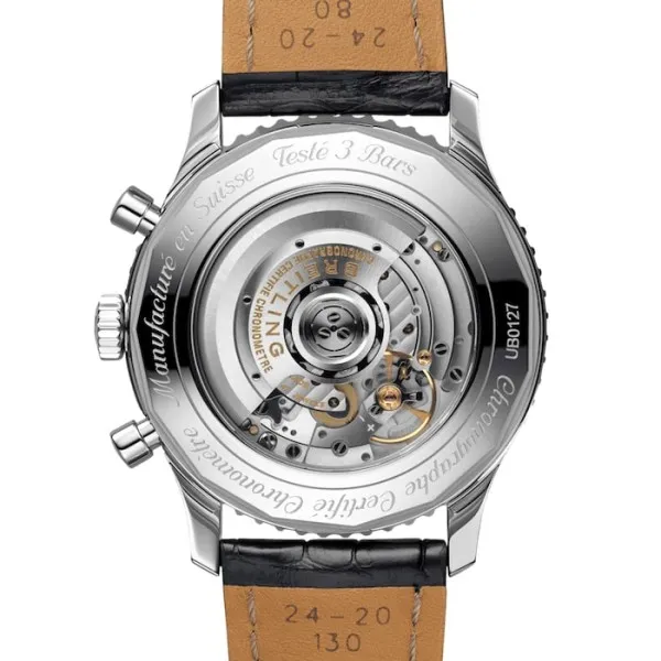 Breitling Navitimer Men Automatic Black Leather Watch UB0127211B1P2