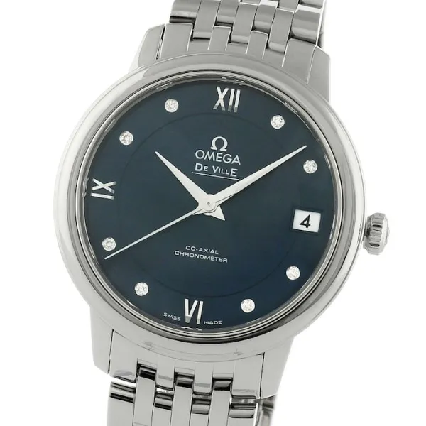 Omega De Ville Women Automatic Blue Stainless Steel Watch O42410332053001