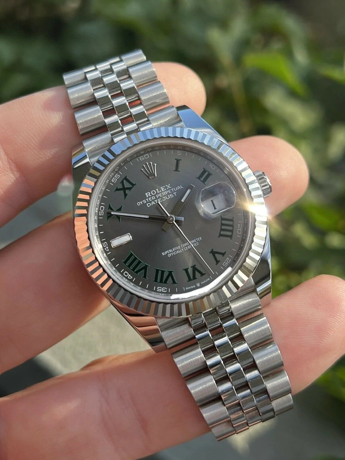 Superclone Rolex Datejust 41mm Rhodium Dial 126334  Wimbledon  Flutted / Jubilee