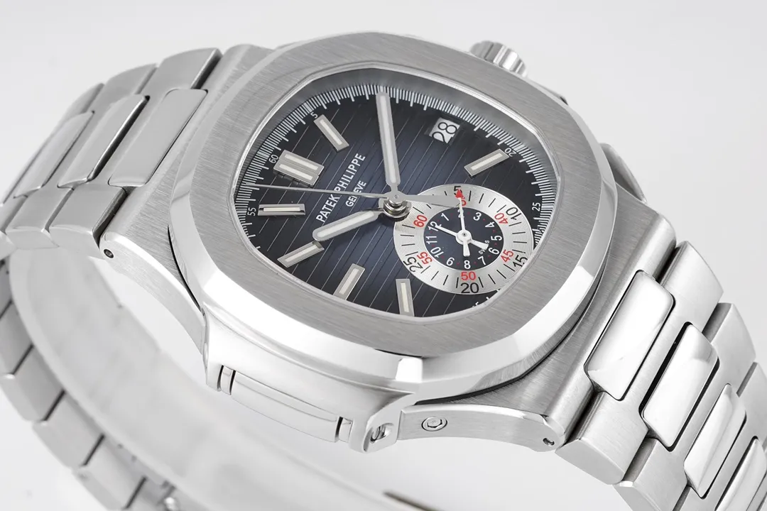 Patek Philippe 5980 Silver Chronograph Watch